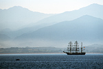 Traditional ship, Ajaccio, Corsica.
